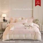Dayrevo Summer Bunny Bộ ga giường 4 món dòng thanh lịch